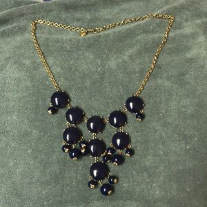 Blue and gold j crew necklace